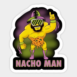 Nacho Man Wrestler Vintage Sticker